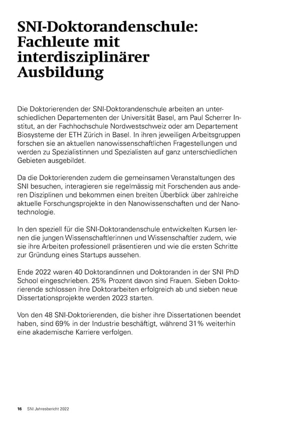 SNI-Jahresbericht 2022 - Page 16