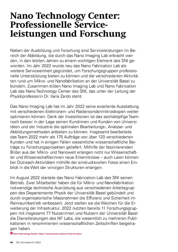 SNI-Jahresbericht 2022 - Page 44