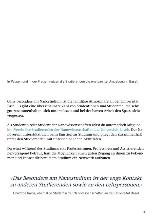 Studium Nanowissenschaften an der Universität Basel - Page 11