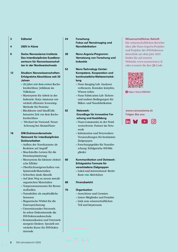 Jahresbericht 2025: Swiss Nanoscience Institute - Page 2