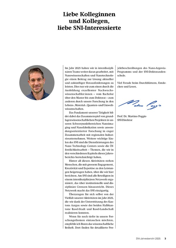 Jahresbericht 2025: Swiss Nanoscience Institute - Page 3