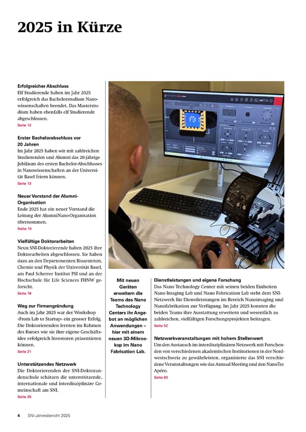 Jahresbericht 2025: Swiss Nanoscience Institute - Page 4