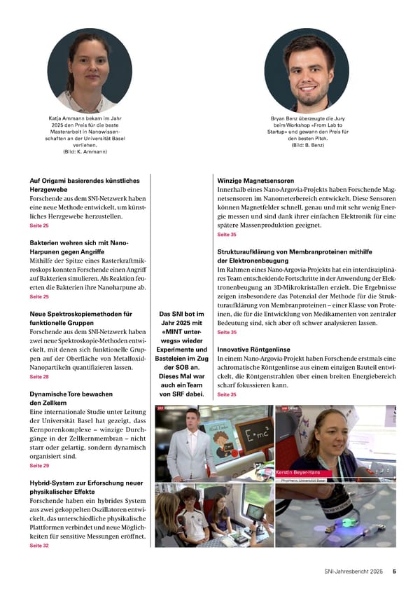 Jahresbericht 2025: Swiss Nanoscience Institute - Page 5
