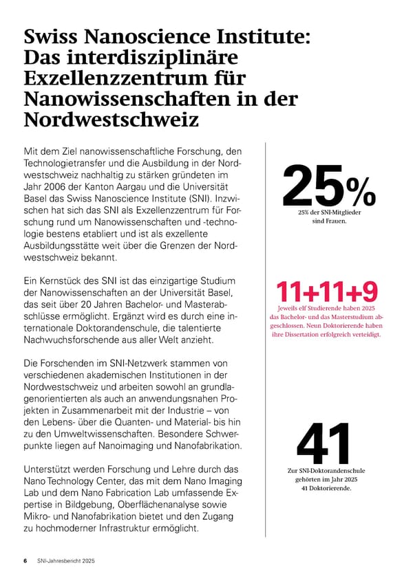 Jahresbericht 2025: Swiss Nanoscience Institute - Page 6
