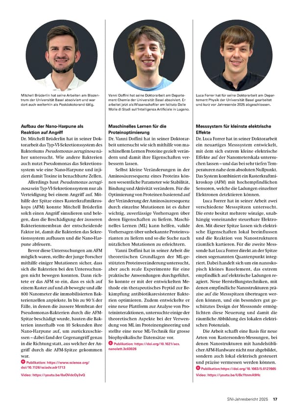 Jahresbericht 2025: Swiss Nanoscience Institute - Page 17