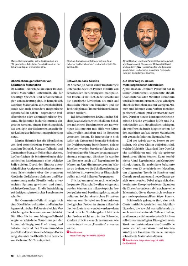 Jahresbericht 2025: Swiss Nanoscience Institute - Page 18