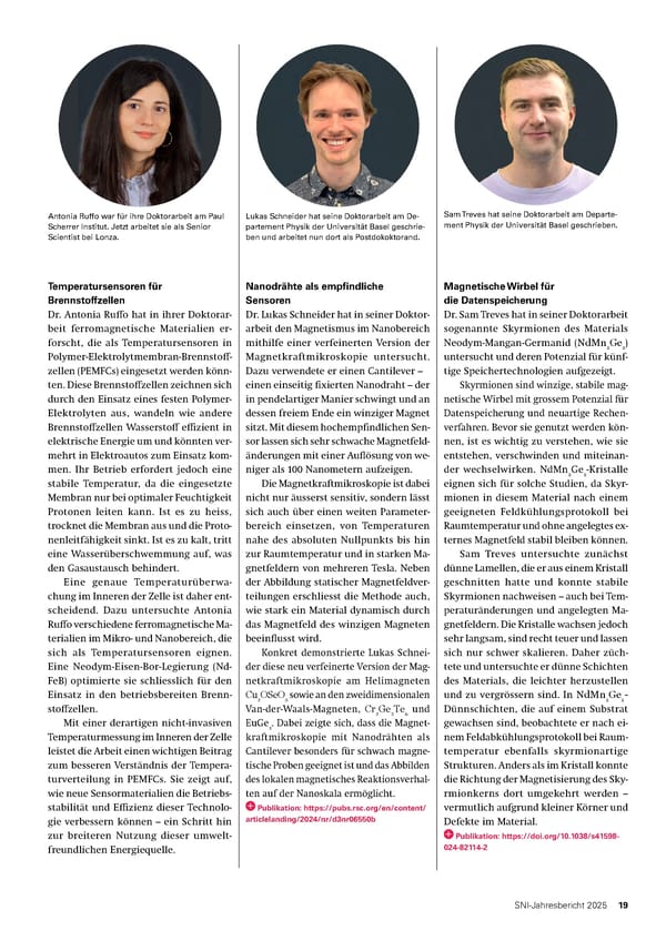 Jahresbericht 2025: Swiss Nanoscience Institute - Page 19