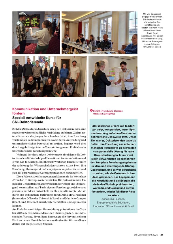 Jahresbericht 2025: Swiss Nanoscience Institute - Page 21