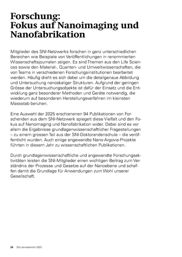 Jahresbericht 2025: Swiss Nanoscience Institute - Page 24