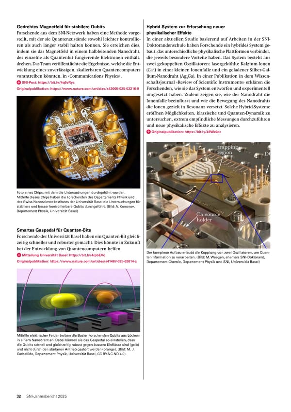 Jahresbericht 2025: Swiss Nanoscience Institute - Page 32
