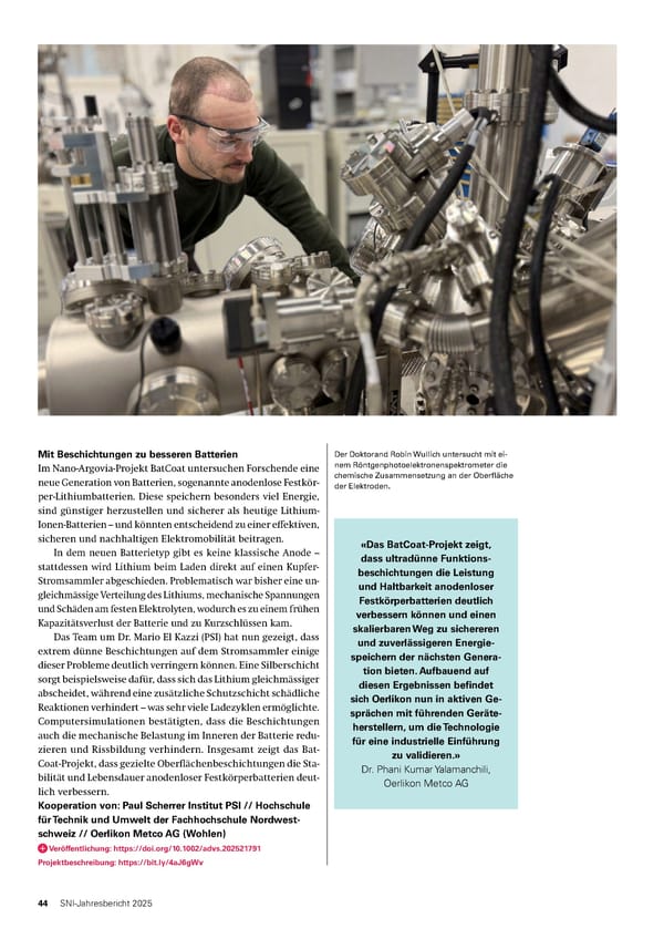 Jahresbericht 2025: Swiss Nanoscience Institute - Page 44
