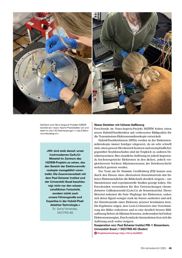 Jahresbericht 2025: Swiss Nanoscience Institute - Page 45