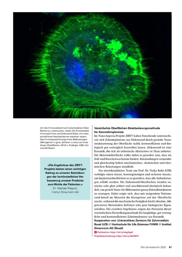 Jahresbericht 2025: Swiss Nanoscience Institute - Page 47