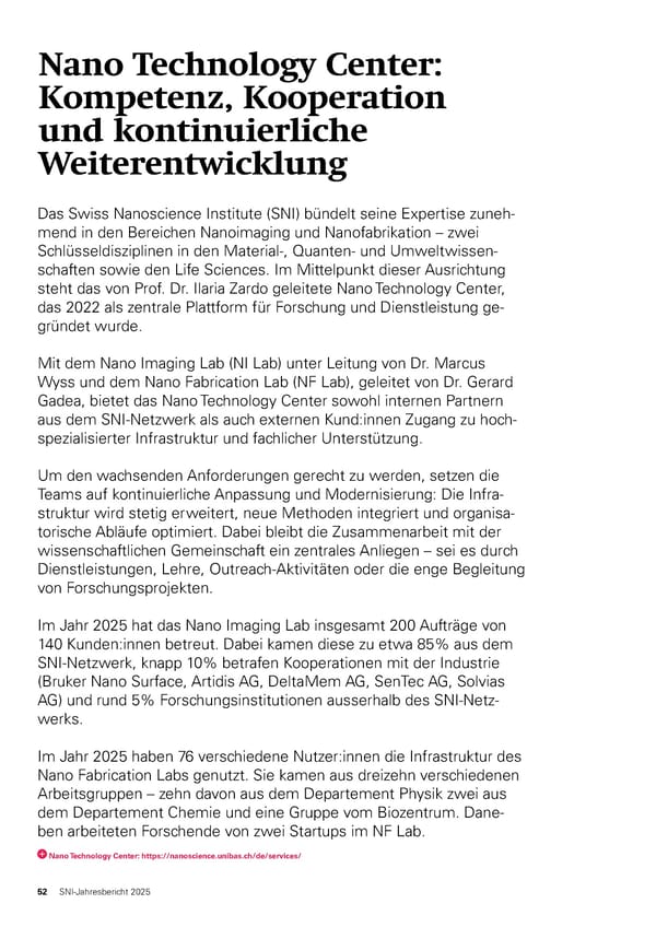 Jahresbericht 2025: Swiss Nanoscience Institute - Page 52