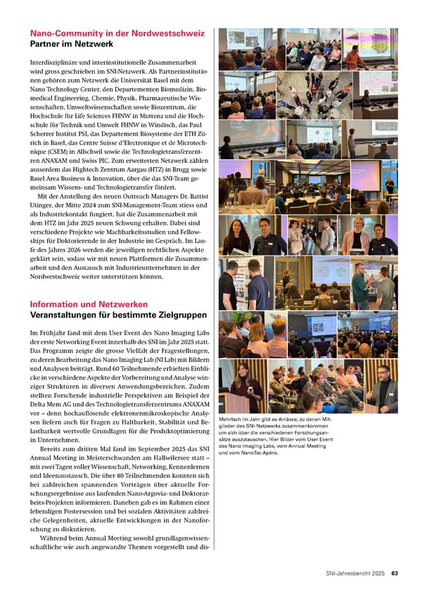 Jahresbericht 2025: Swiss Nanoscience Institute - Page 63