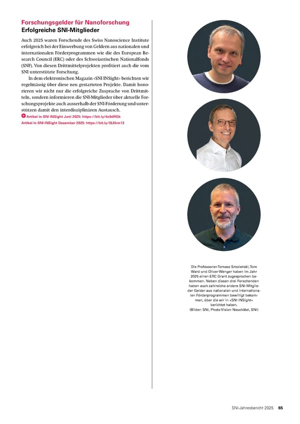 Jahresbericht 2025: Swiss Nanoscience Institute - Page 65