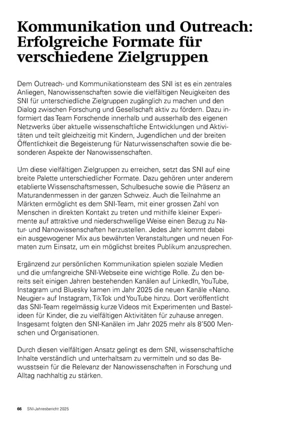 Jahresbericht 2025: Swiss Nanoscience Institute - Page 66