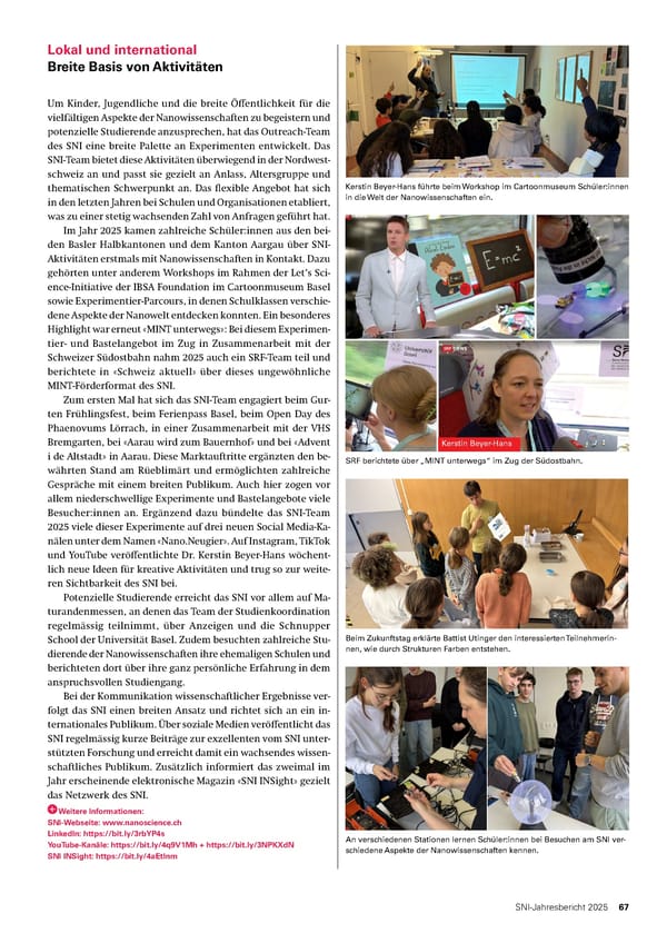 Jahresbericht 2025: Swiss Nanoscience Institute - Page 67