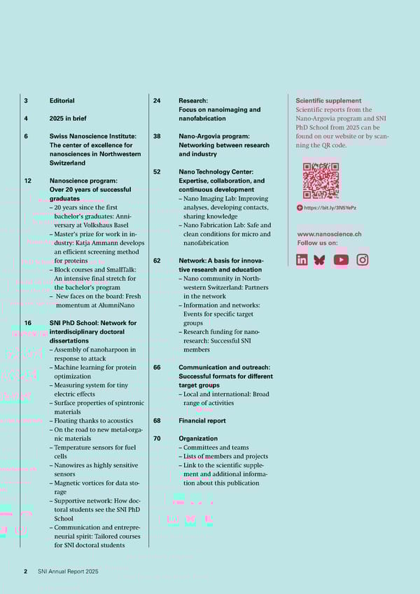 Annual Report 2025 - Swiss Nanoscience Institute - Page 2