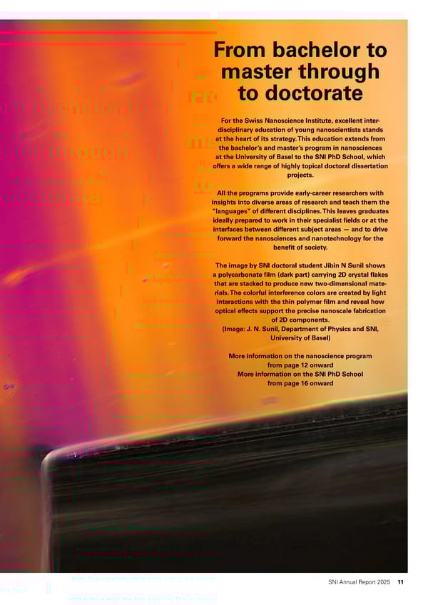 Annual Report 2025 - Swiss Nanoscience Institute - Page 11