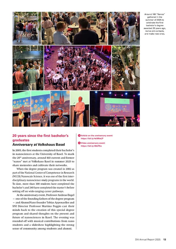 Annual Report 2025 - Swiss Nanoscience Institute - Page 13