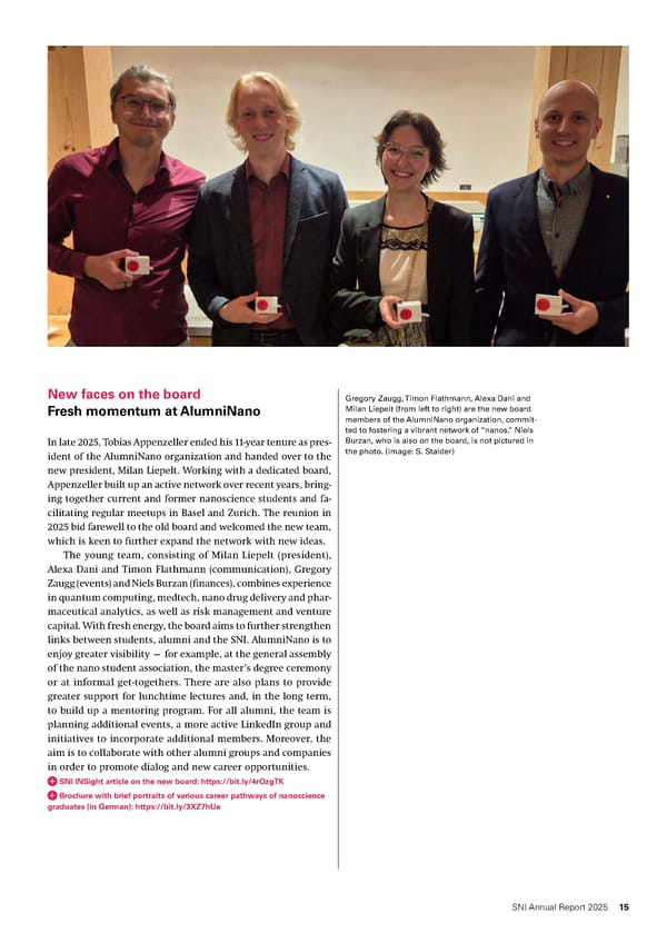 Annual Report 2025 - Swiss Nanoscience Institute - Page 15