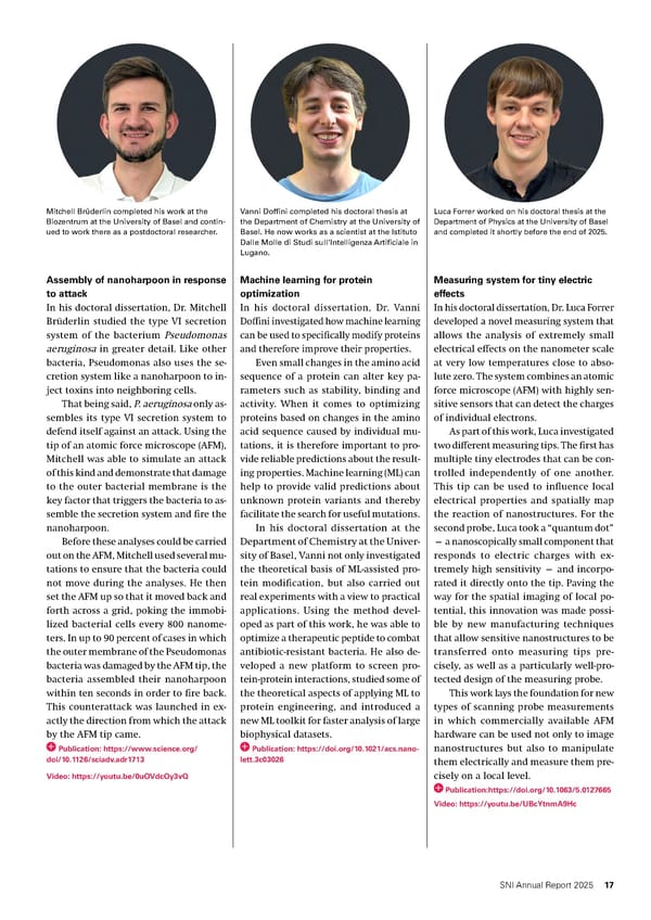 Annual Report 2025 - Swiss Nanoscience Institute - Page 17