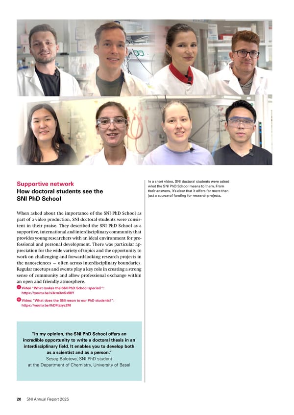 Annual Report 2025 - Swiss Nanoscience Institute - Page 20