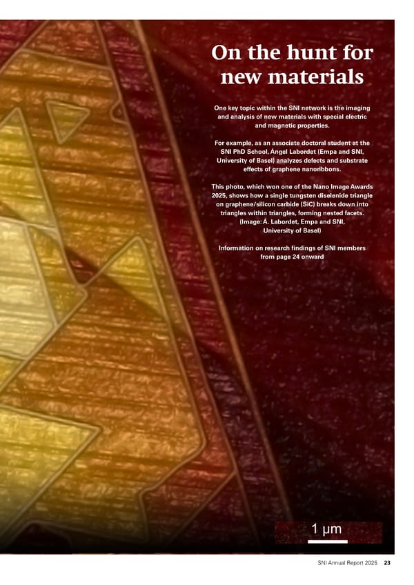 Annual Report 2025 - Swiss Nanoscience Institute - Page 23
