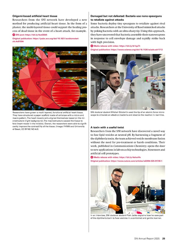 Annual Report 2025 - Swiss Nanoscience Institute - Page 25