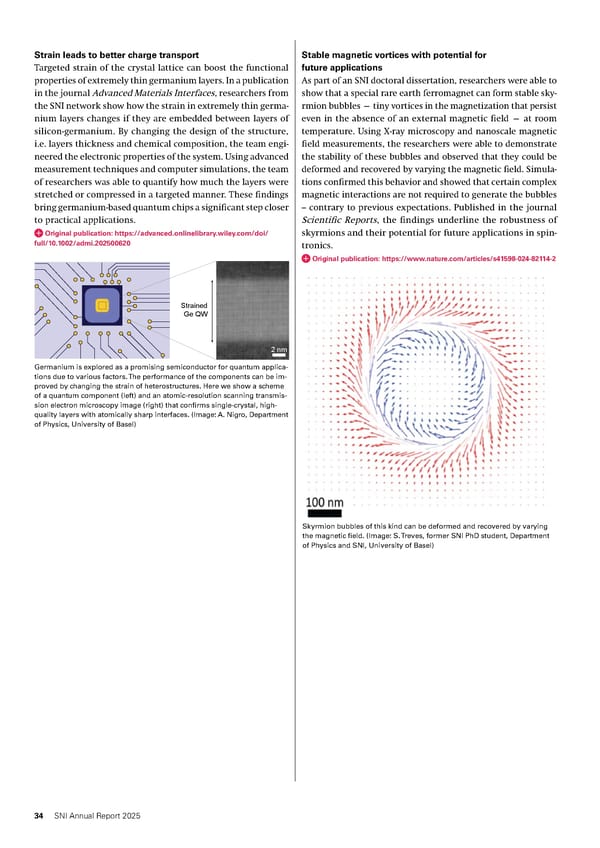 Annual Report 2025 - Swiss Nanoscience Institute - Page 34