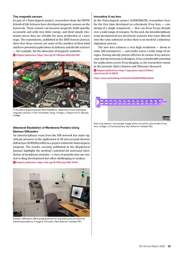 Annual Report 2025 - Swiss Nanoscience Institute - Page 35