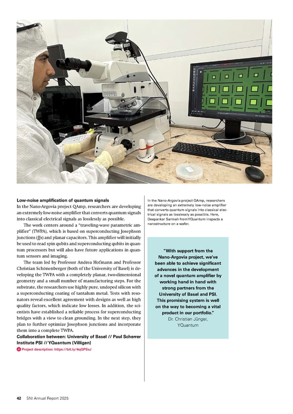 Annual Report 2025 - Swiss Nanoscience Institute - Page 42