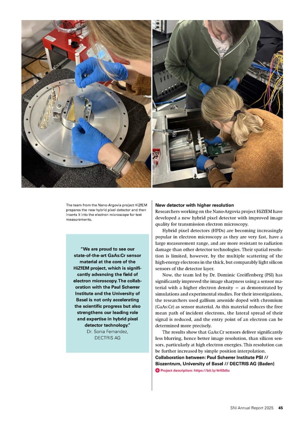 Annual Report 2025 - Swiss Nanoscience Institute - Page 45