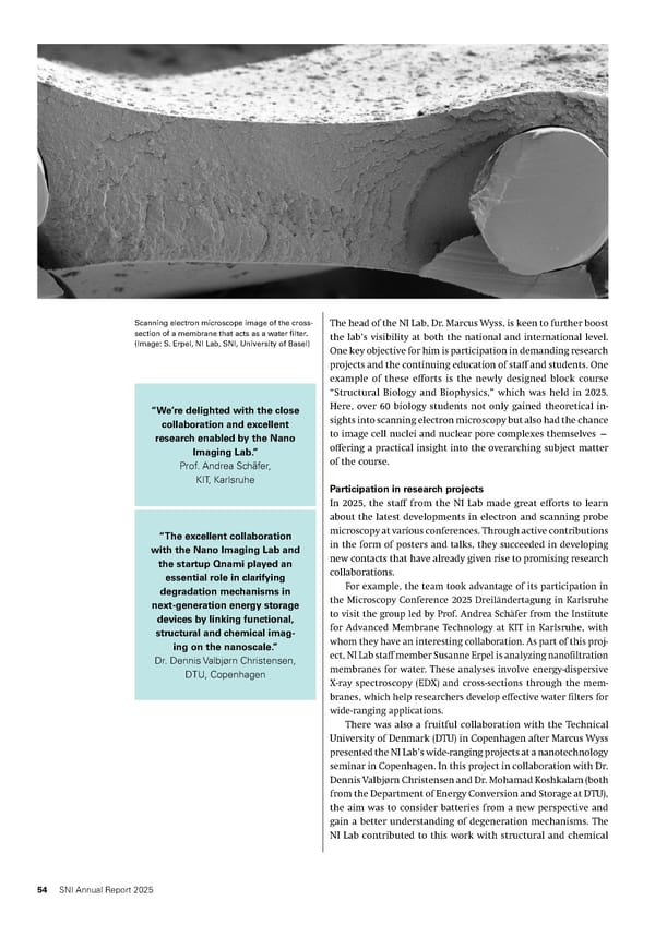 Annual Report 2025 - Swiss Nanoscience Institute - Page 54