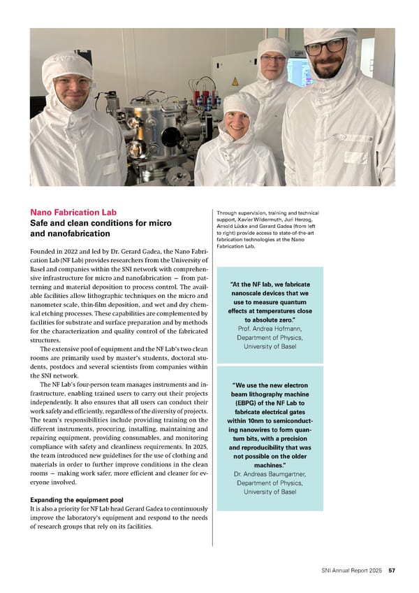 Annual Report 2025 - Swiss Nanoscience Institute - Page 57