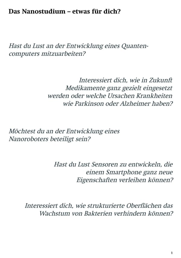 Studying Nanosciences at the University of Basel - Page 3