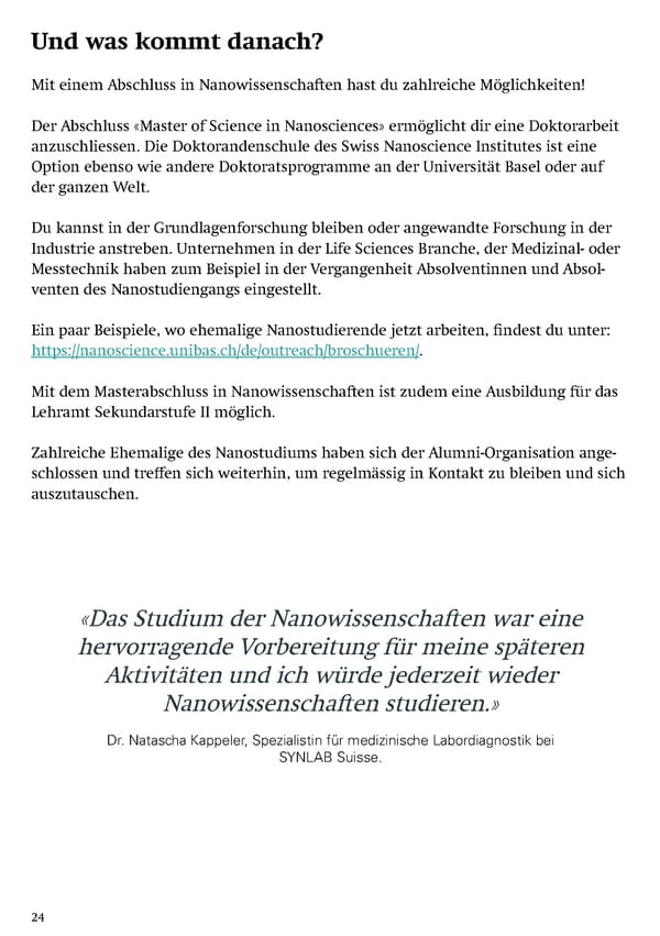 Studying Nanosciences at the University of Basel - Page 26