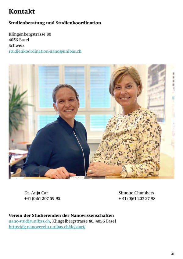 Studying Nanosciences at the University of Basel - Page 33