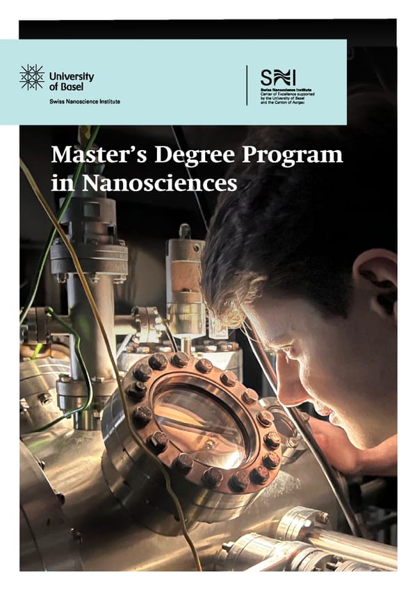 Master's Degree Program in Nanosciences at the University of Basel - Page 1