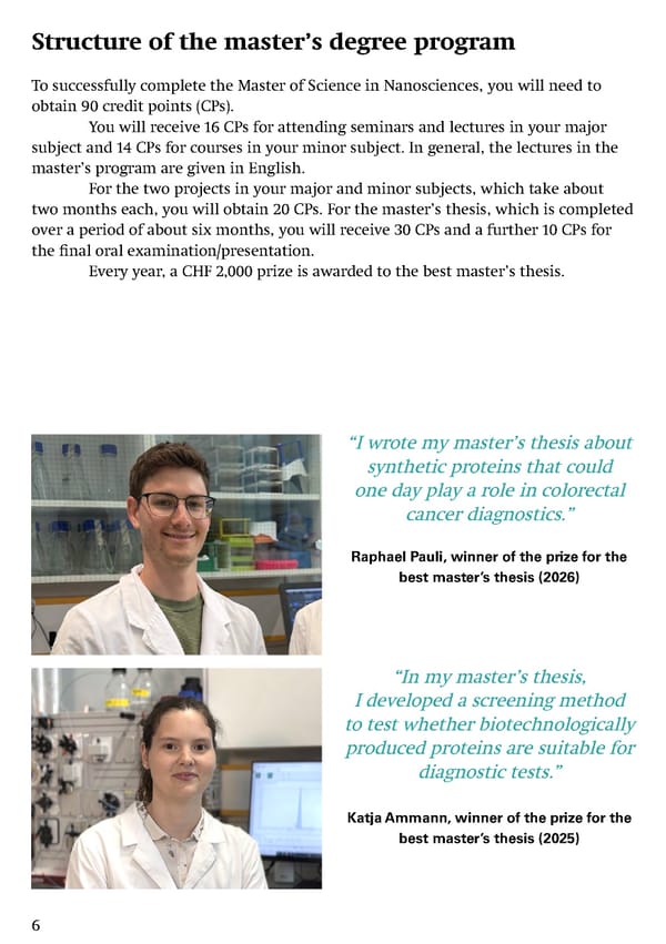 Master's Degree Program in Nanosciences at the University of Basel - Page 8