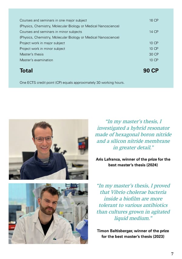 Master's Degree Program in Nanosciences at the University of Basel - Page 9