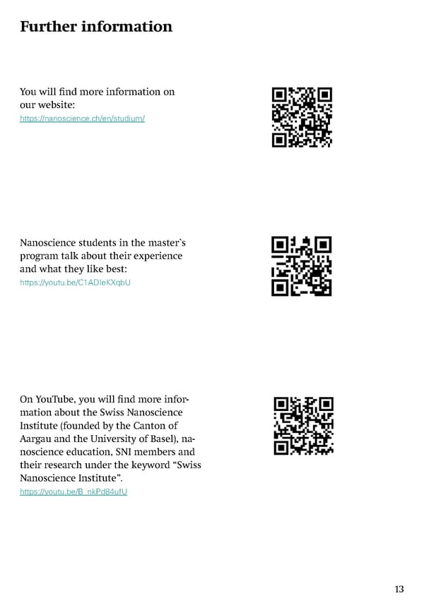 Master's Degree Program in Nanosciences at the University of Basel - Page 15
