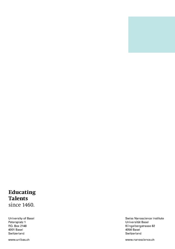 Master's Degree Program in Nanosciences at the University of Basel - Page 18